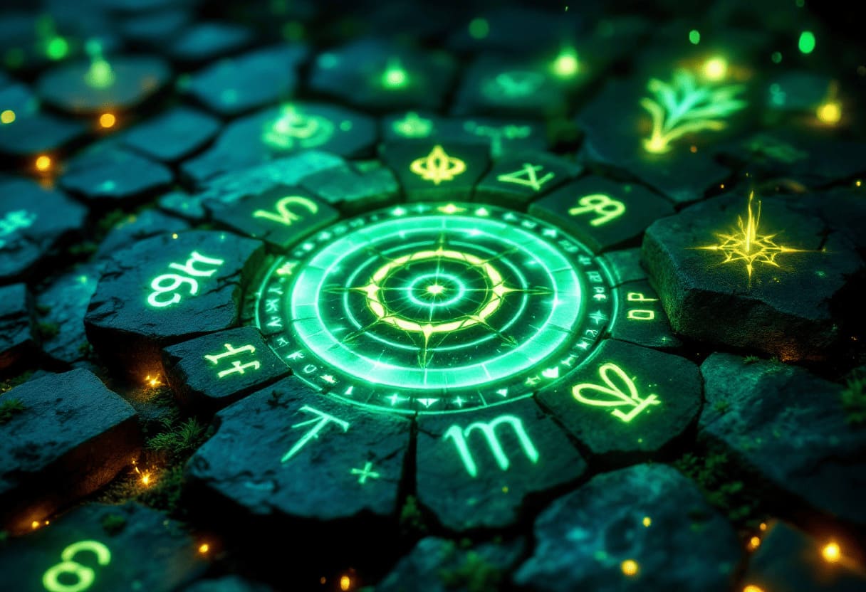 ancient mythology symbols and magical runes