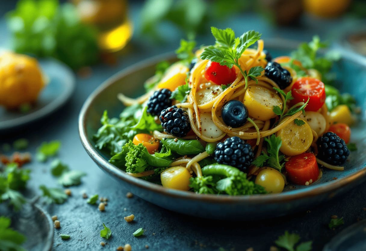 delicious vegetable dish gourmet presentation