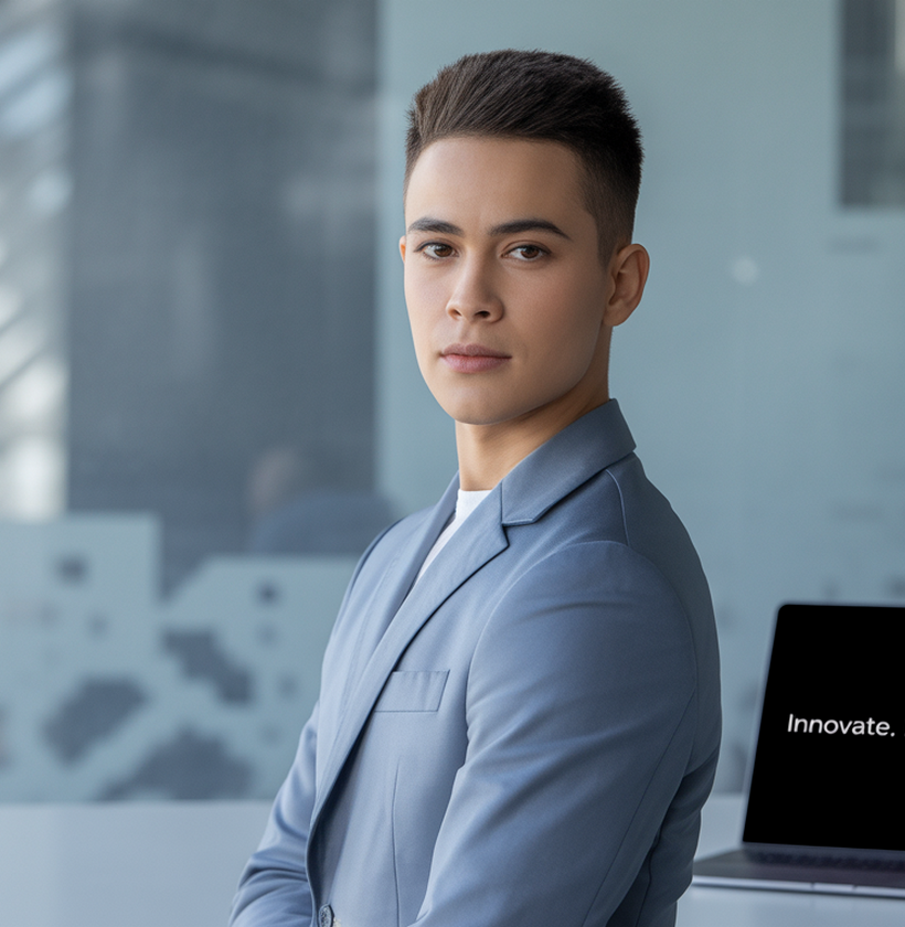 tech startup founder testimonial portrait,