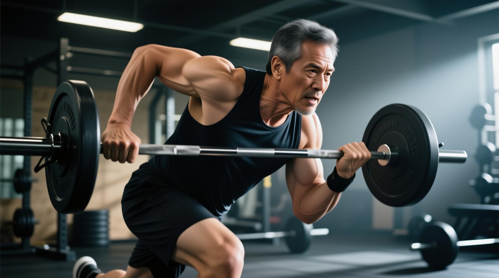 Eine aktive Person mittleren Alters,