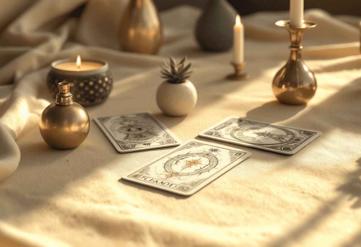 beautiful illustrated tarot cards spread artistic