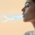 cool healing breath visualization, blue light, calming energy