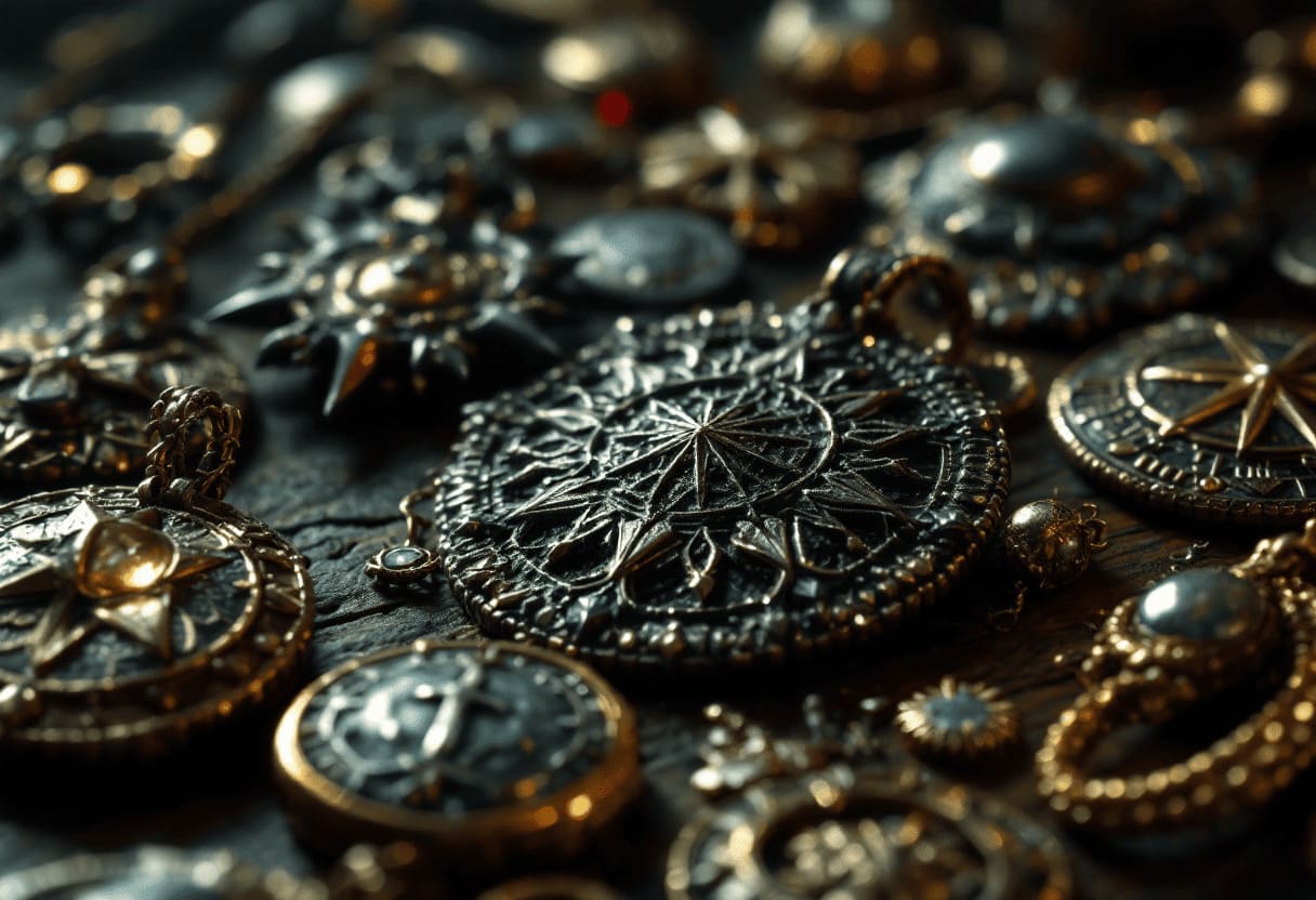 mythischen und mittelalterlichen Amulette