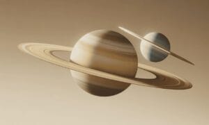 saturn neptun conjunction cosmic artistic illustration mystical