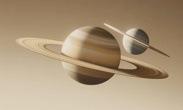 saturn neptun conjunction cosmic artistic illustration mystical