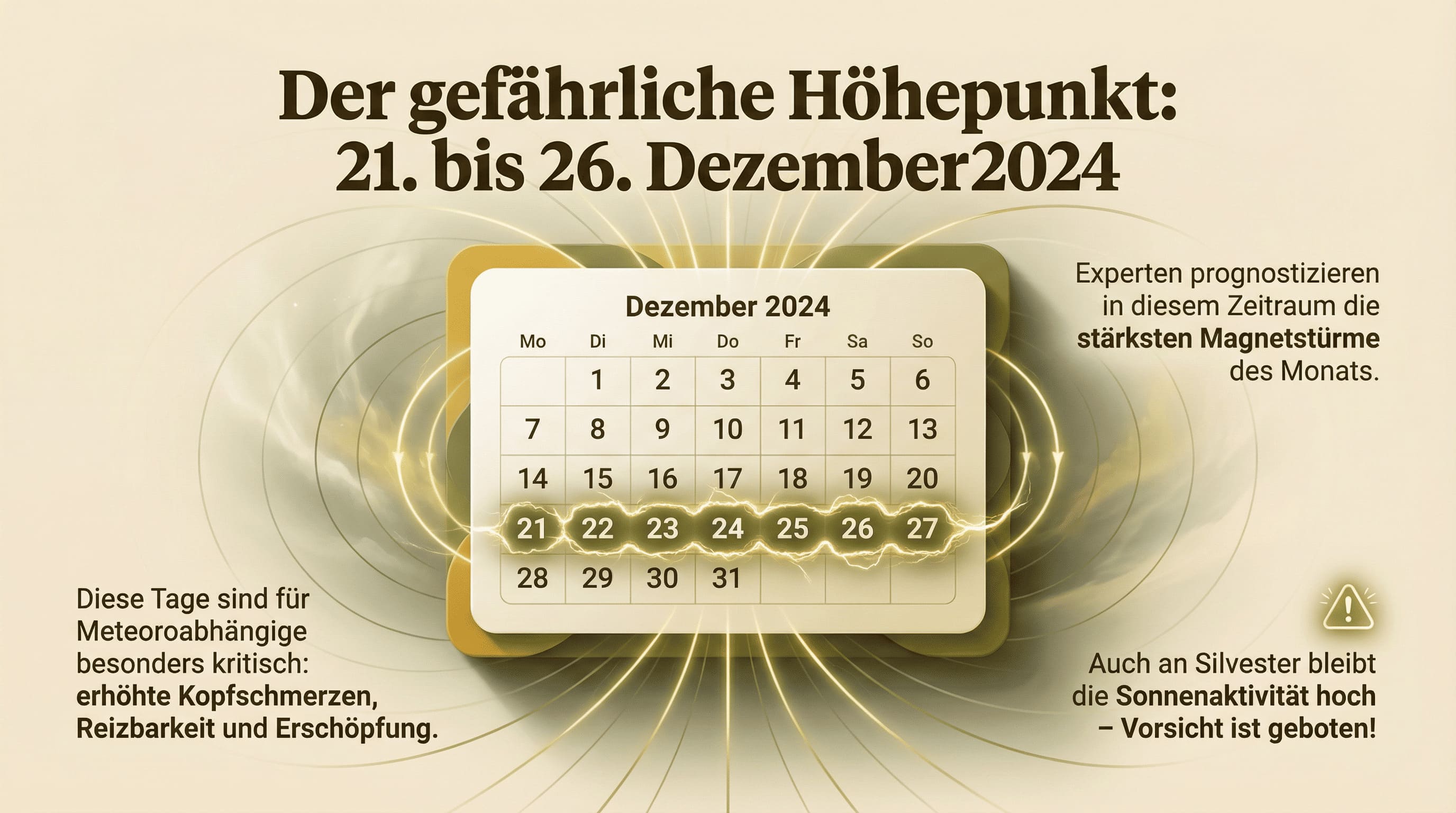 Der gefährliche Höhepunkt 21. bis 26. Dezember 2024