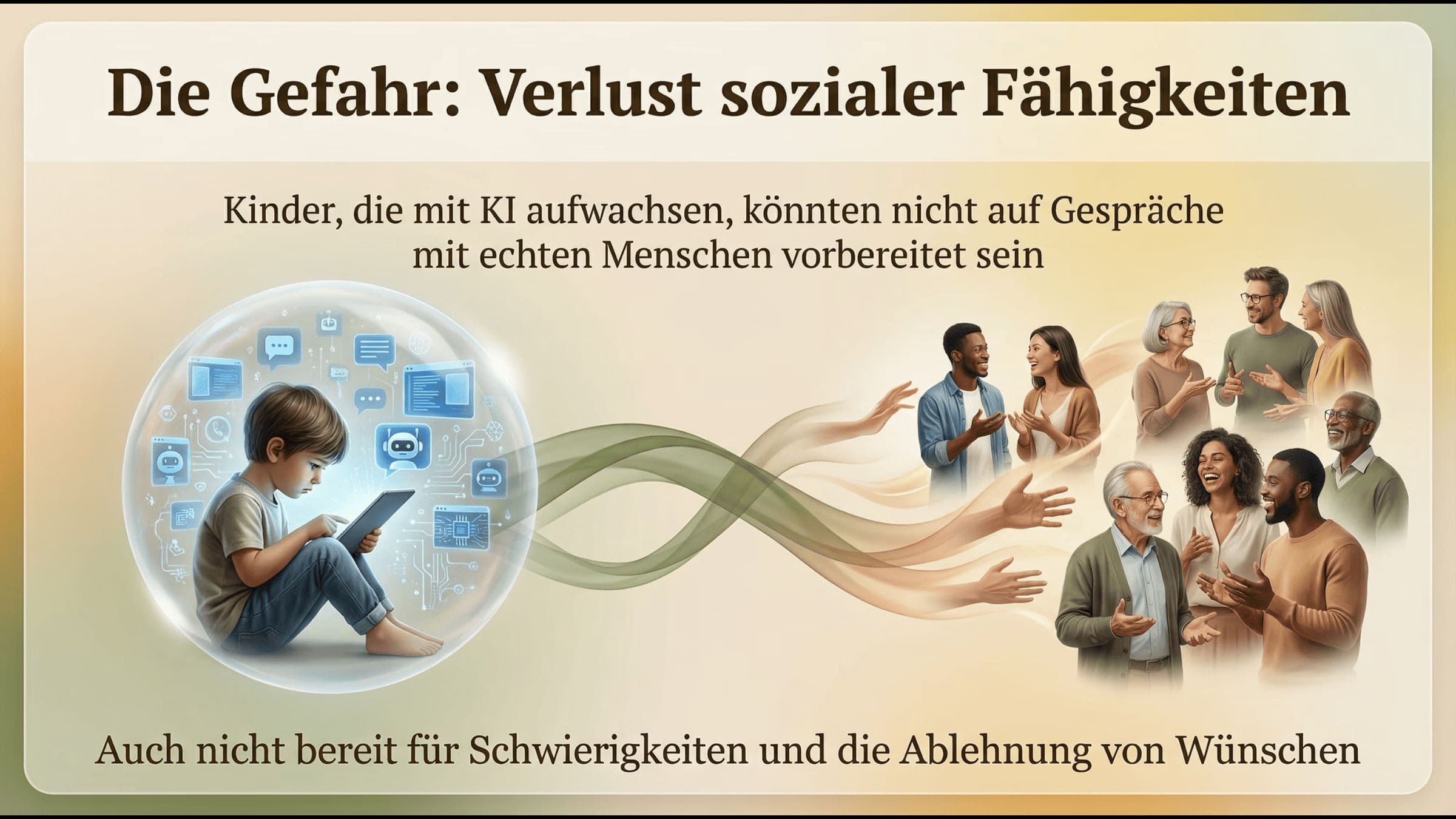 'Die Gefahr- Verlust sozialer Fähigkeiten'.