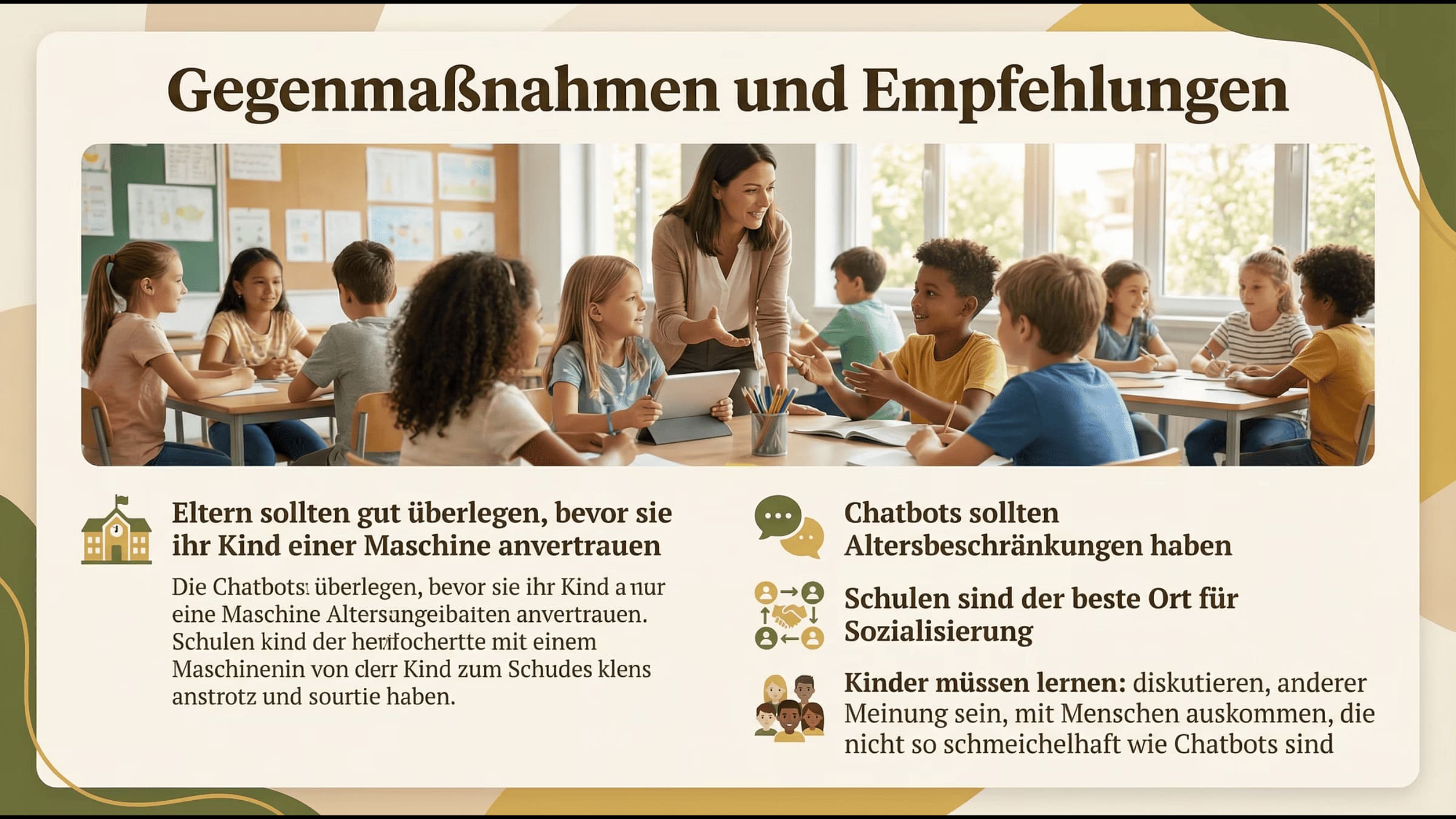 'Gegenmaßnahmen und Empfehlungen'.