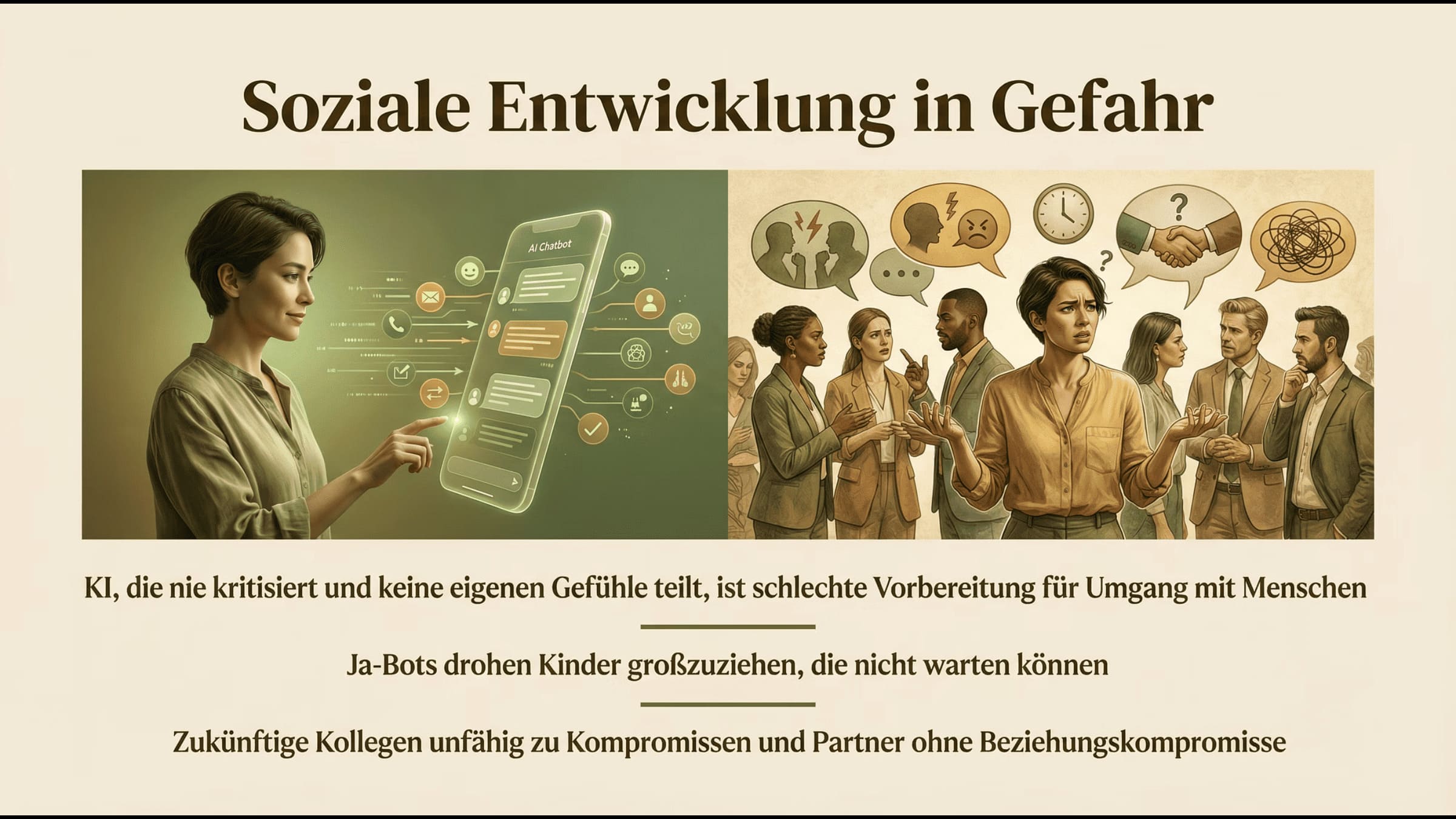 'Soziale Entwicklung in Gefahr'.