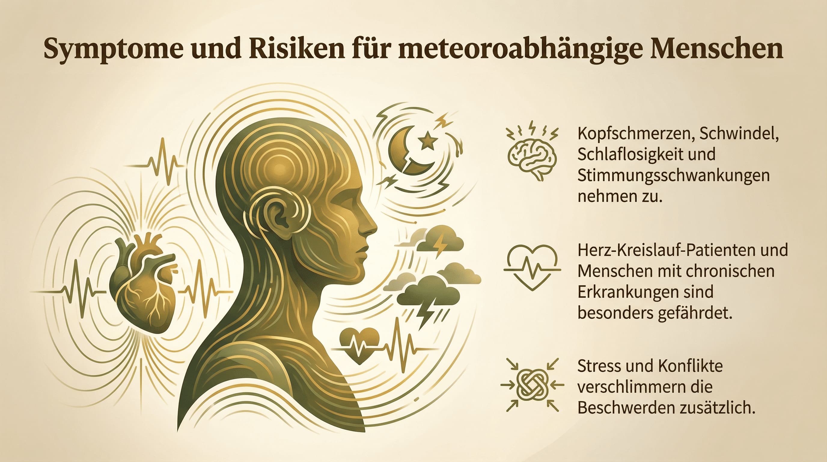 Symptome und Risiken für mетеoabhängige Menschen