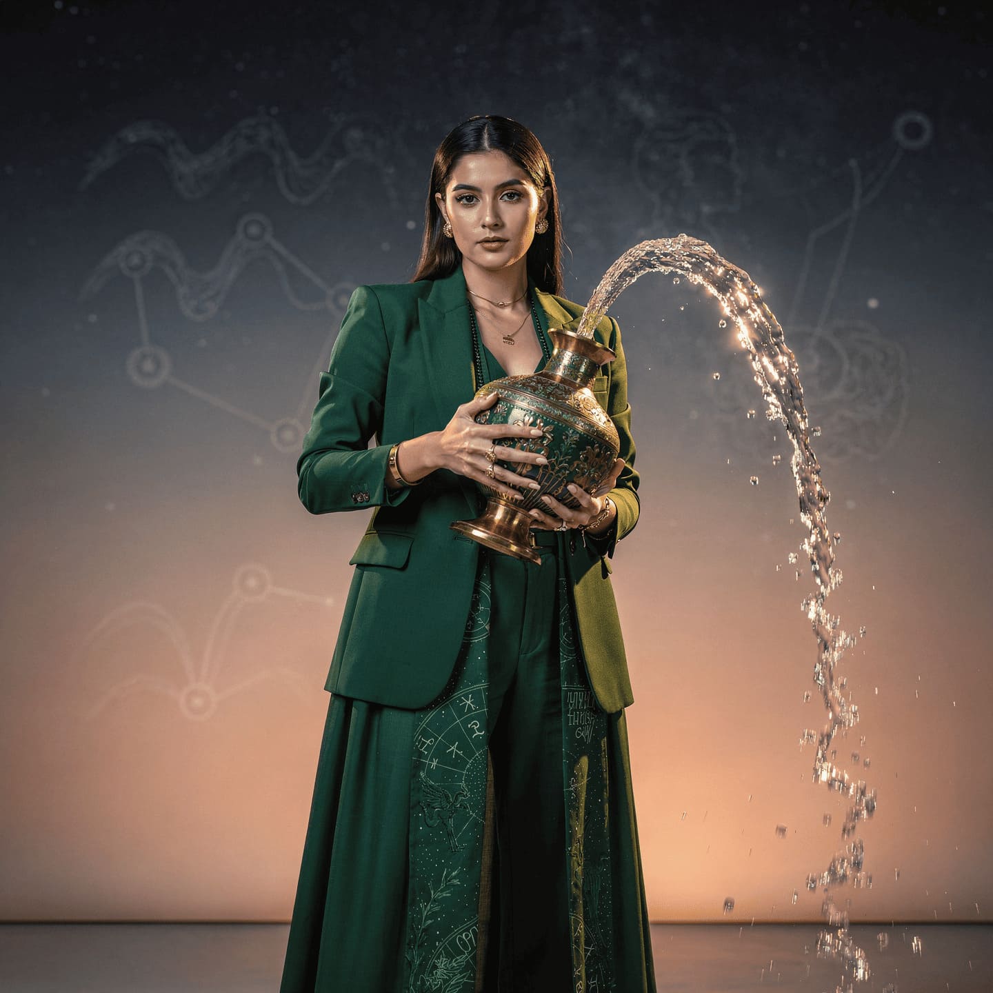 aquarius zodiac constellation symbol water bearer