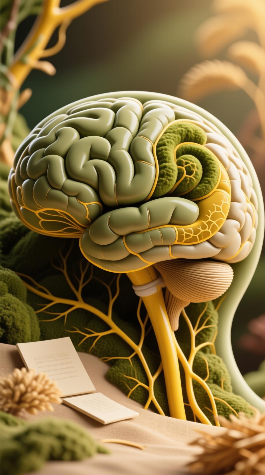 brain visual cortex regions scientific illustration