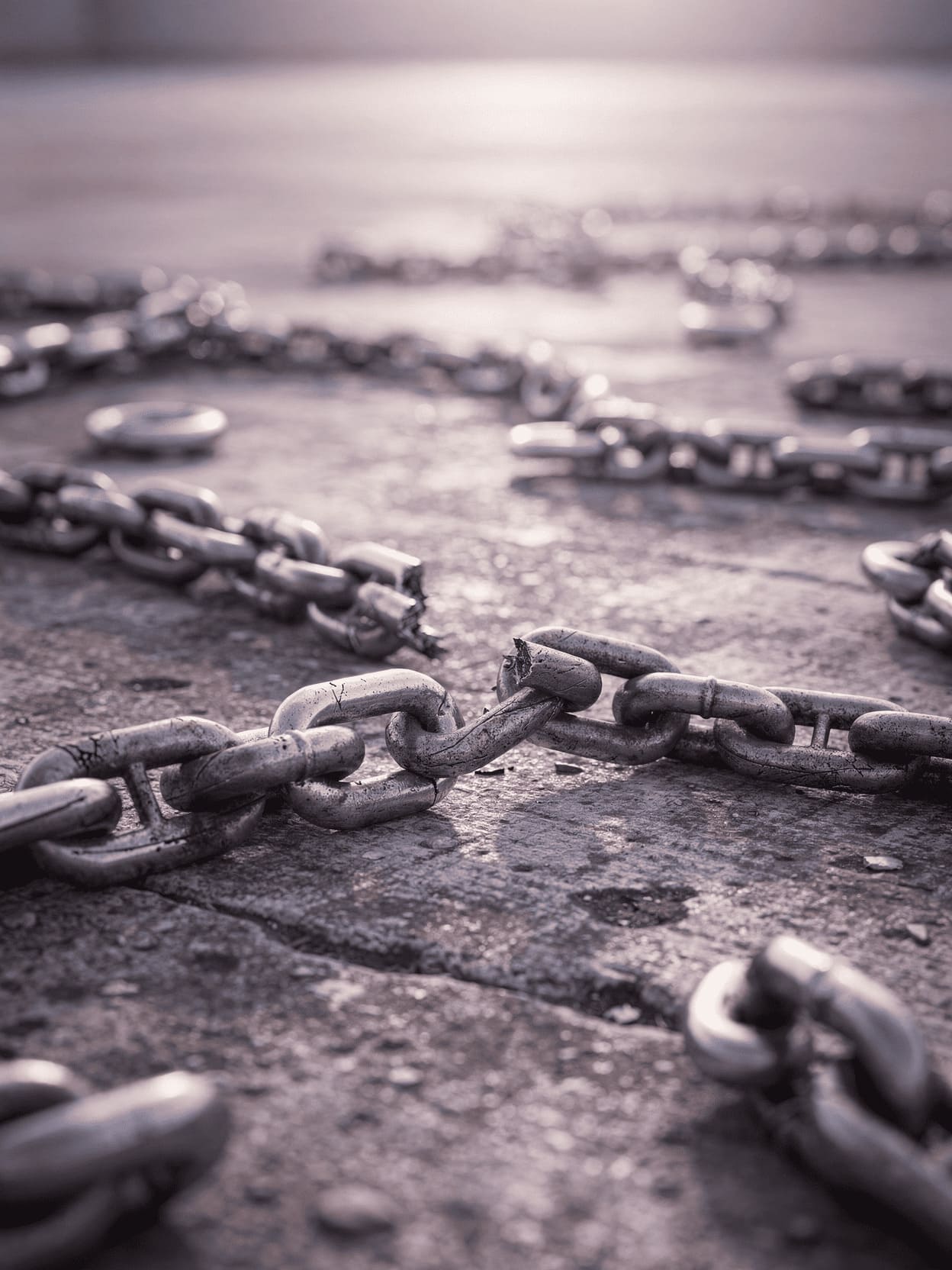 broken chains freedom concept, liberation from authority, symbolic representation