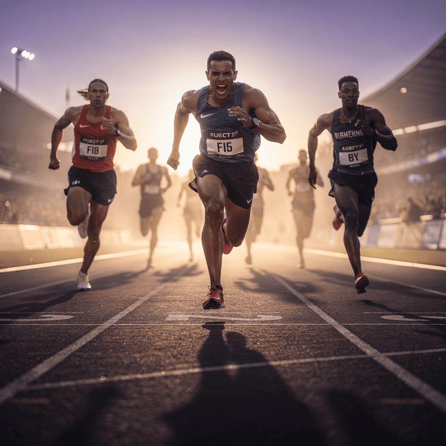 competitive race finish line, ambition and competition