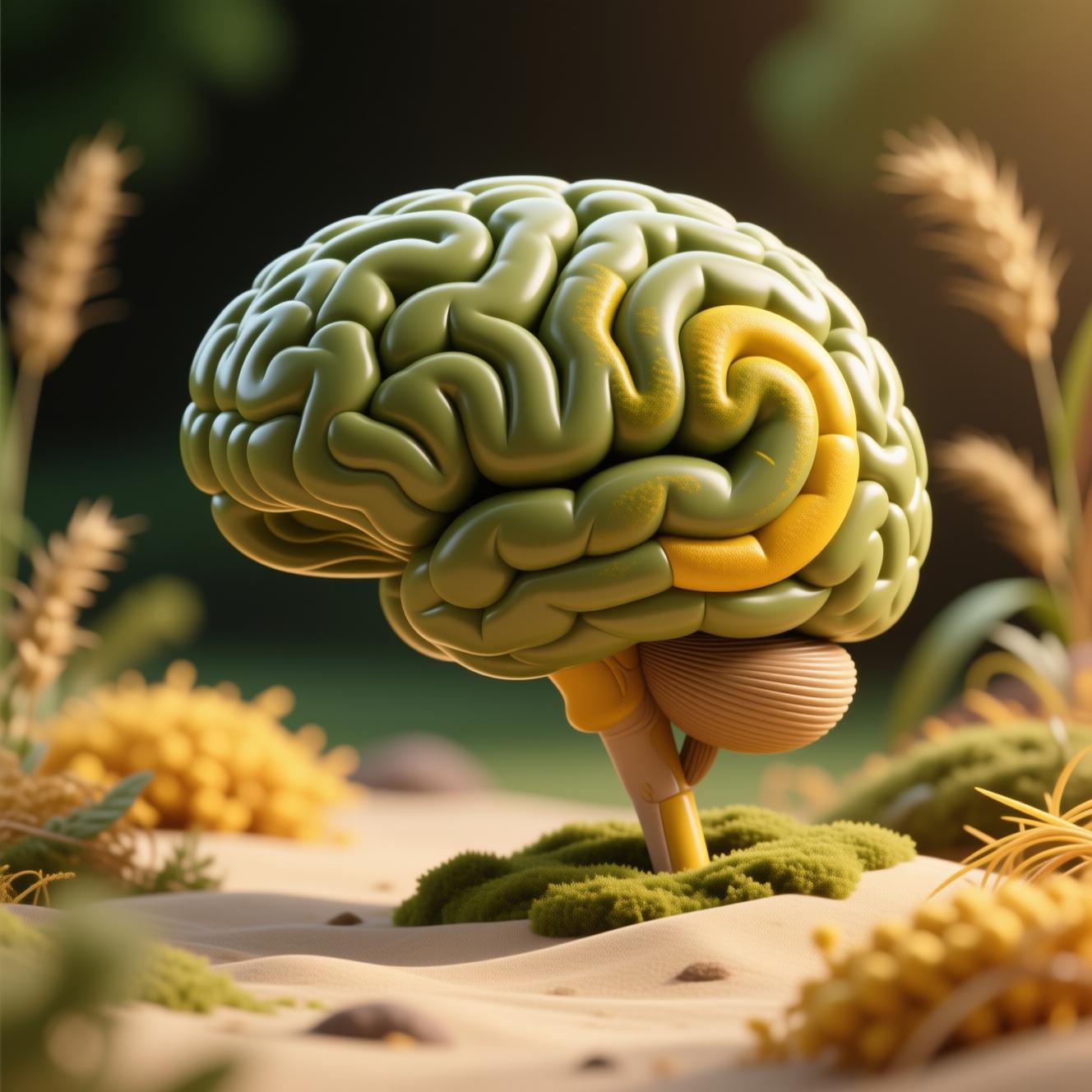 human brain energy metabolism glowing visualization