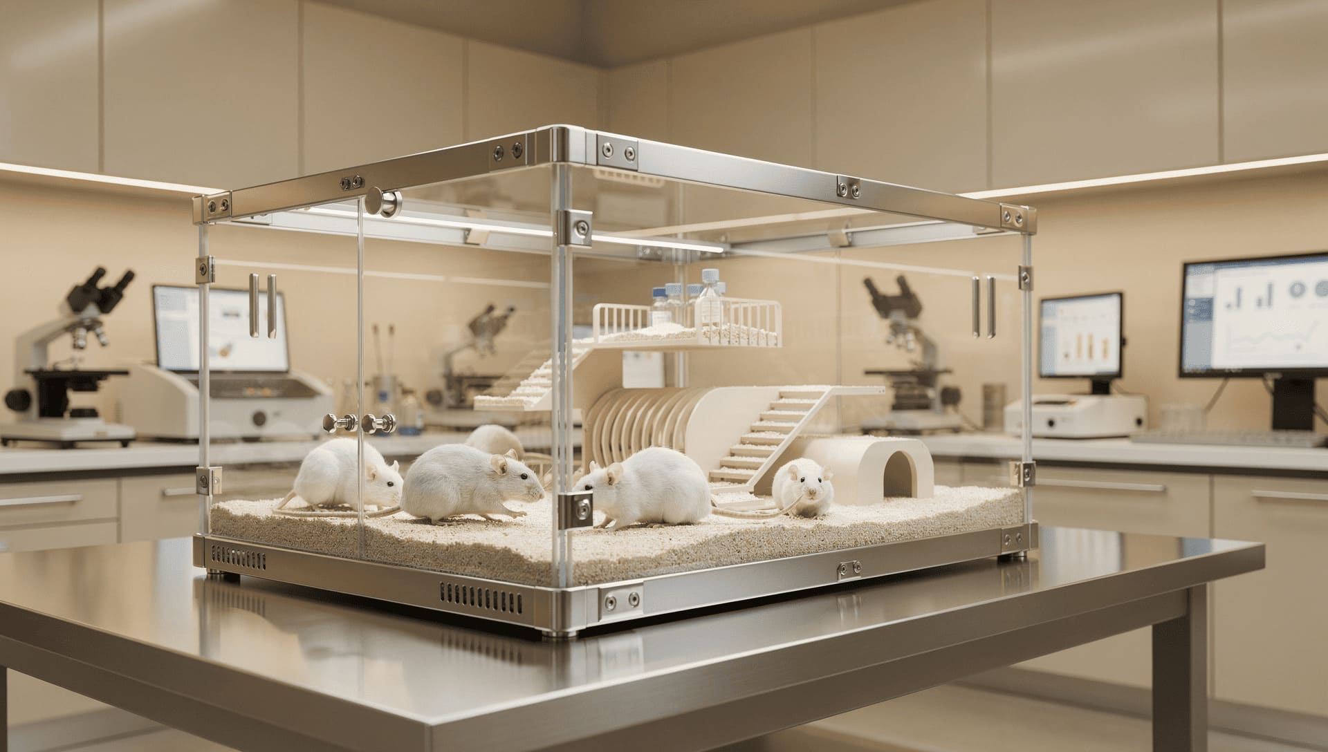 laboratory mice medical research scientific setting