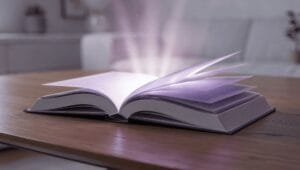 open book with light rays, knowledge and wisdom