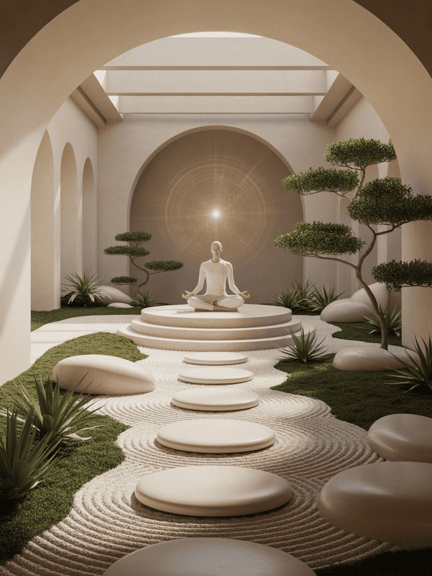 spiritual meditation zen balance cosmic energy
