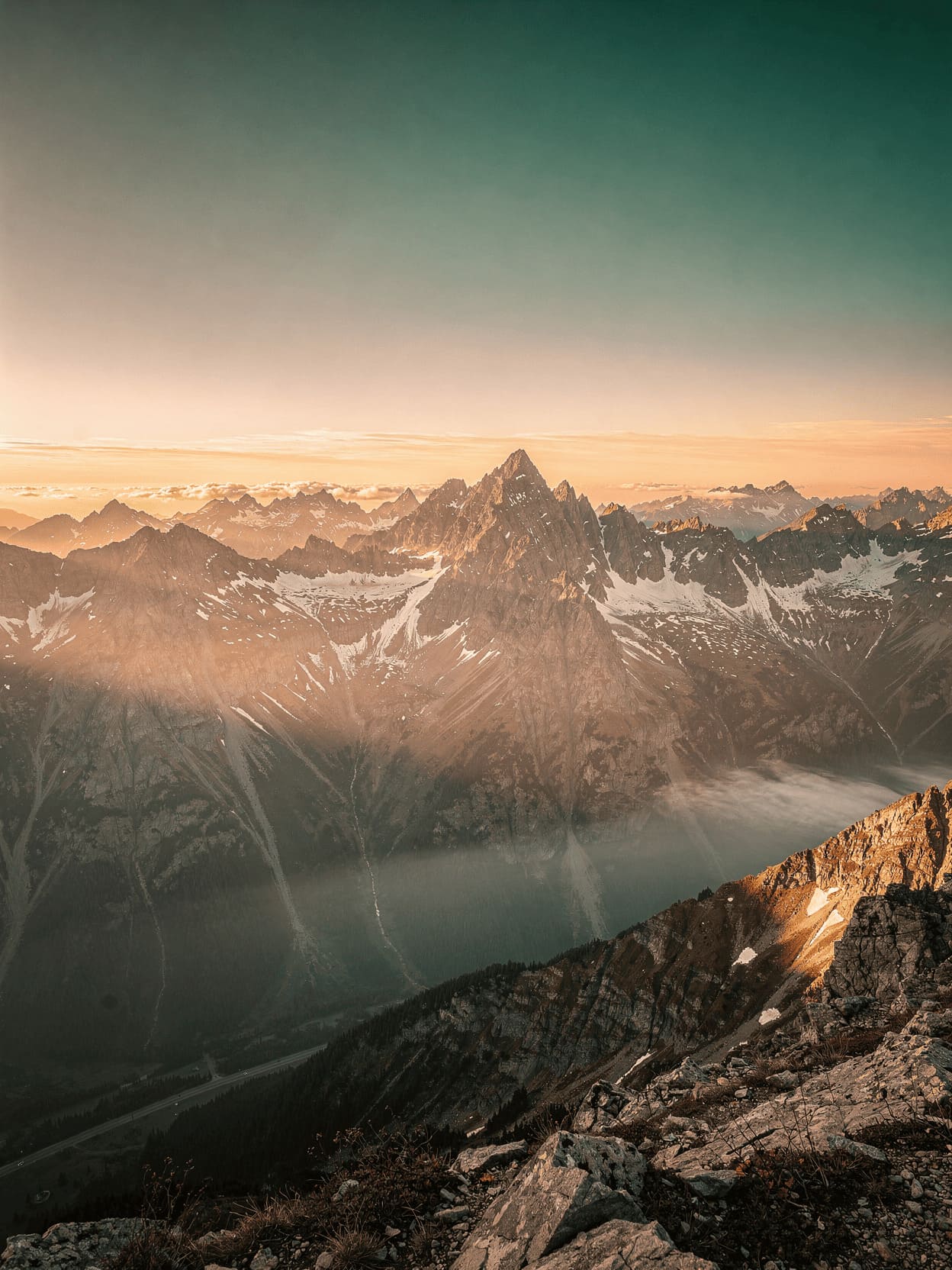 sunrise over mountain symbolizing new opportunities and fresh start