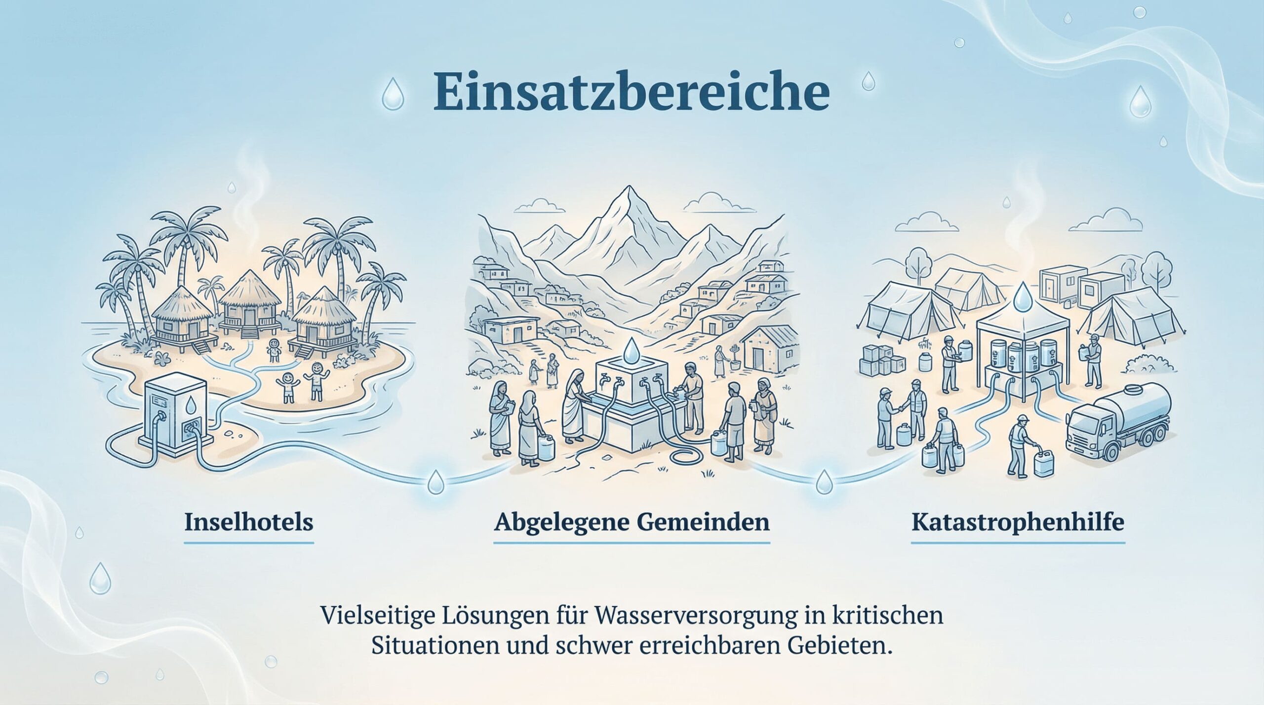 tropical island resort with palm trees and small water station