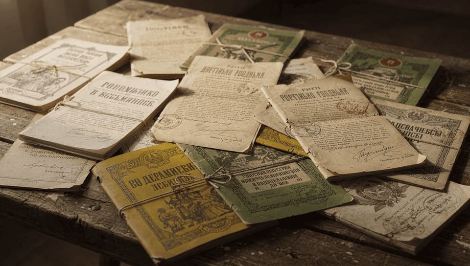 Russian revolutionary documents pamphlets historical artifacts