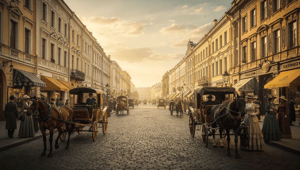 Saint Petersburg Nevsky Prospect 1900s historical street scene