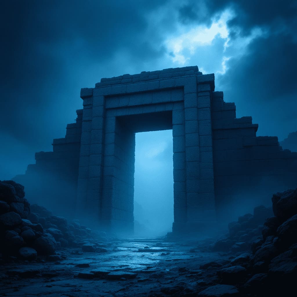 ancient ruins of Tiahuanaco Bolivia stone gateway mysterious atmosphere