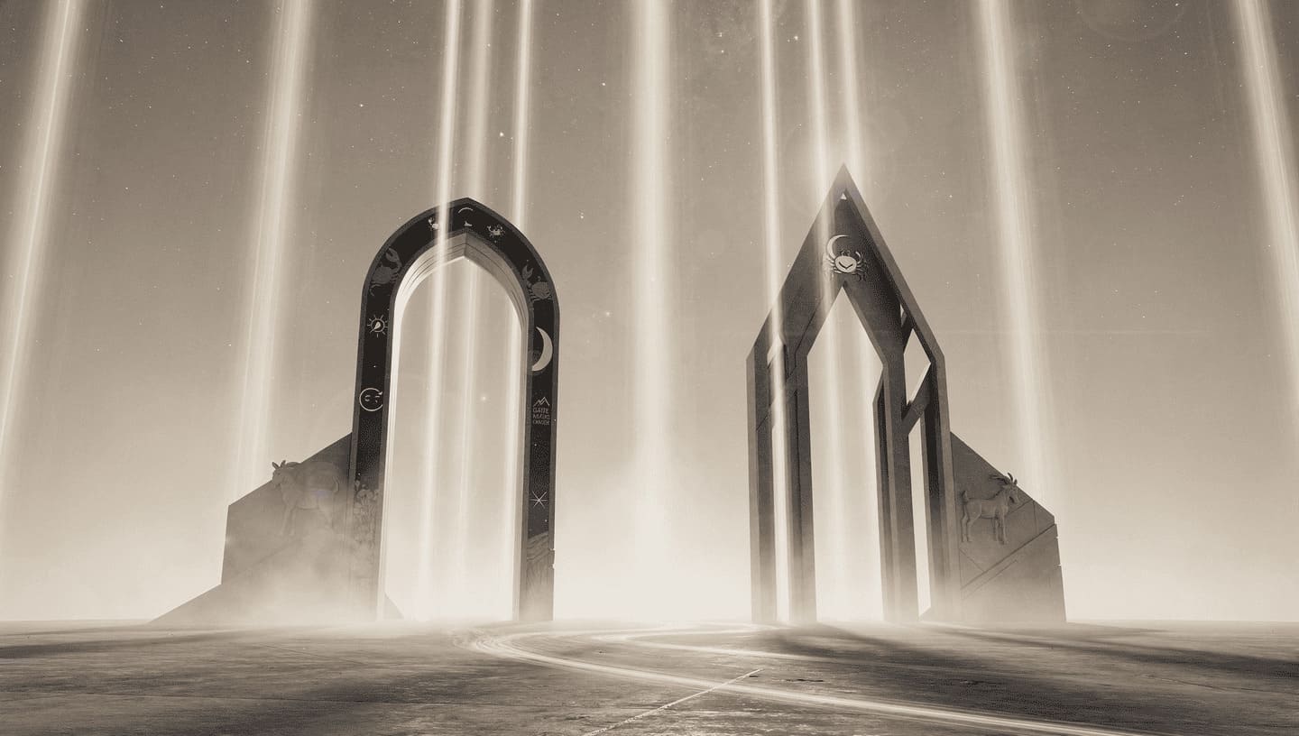 ascending and descending cosmic pathways between heaven and earth