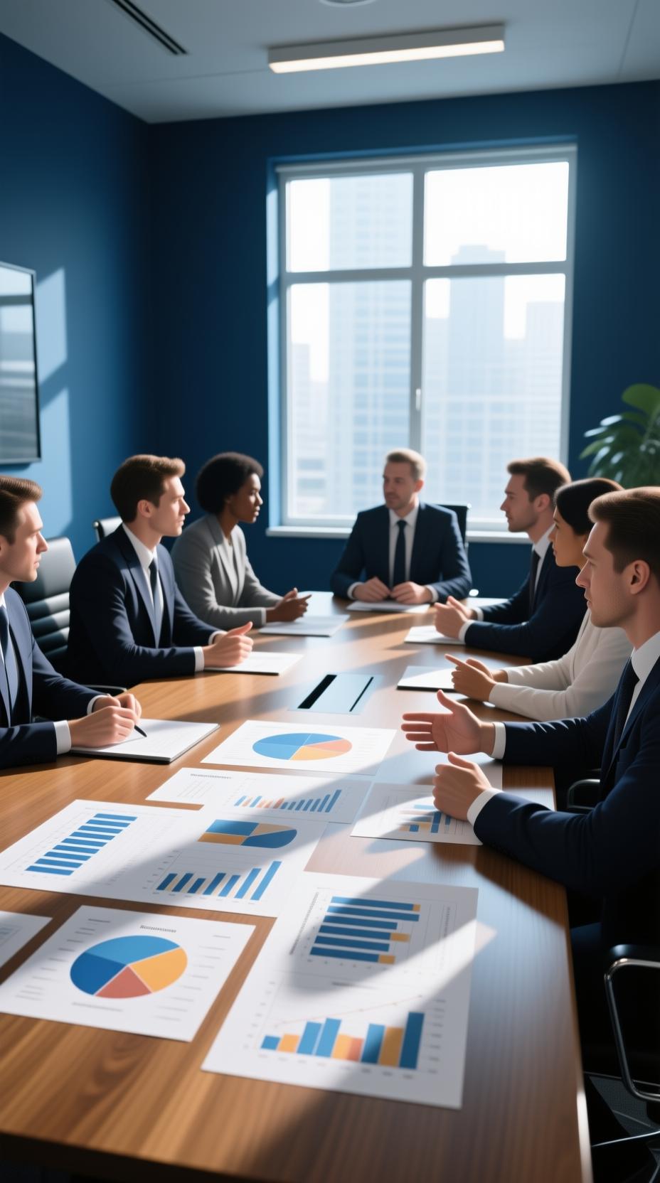 business strategy planning with charts and goals