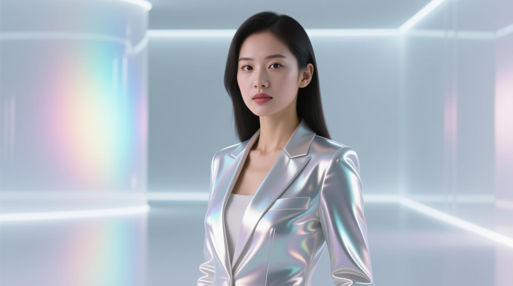 confident young asian american businesswoman modern style