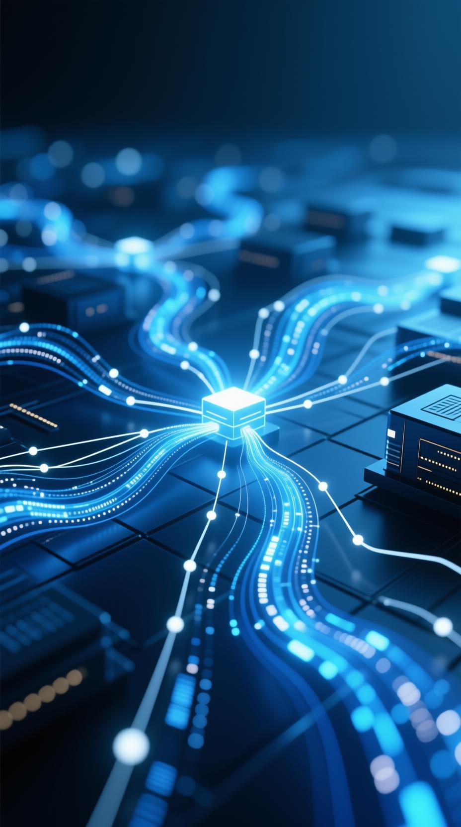 data streams digital network connection technology internet visualization