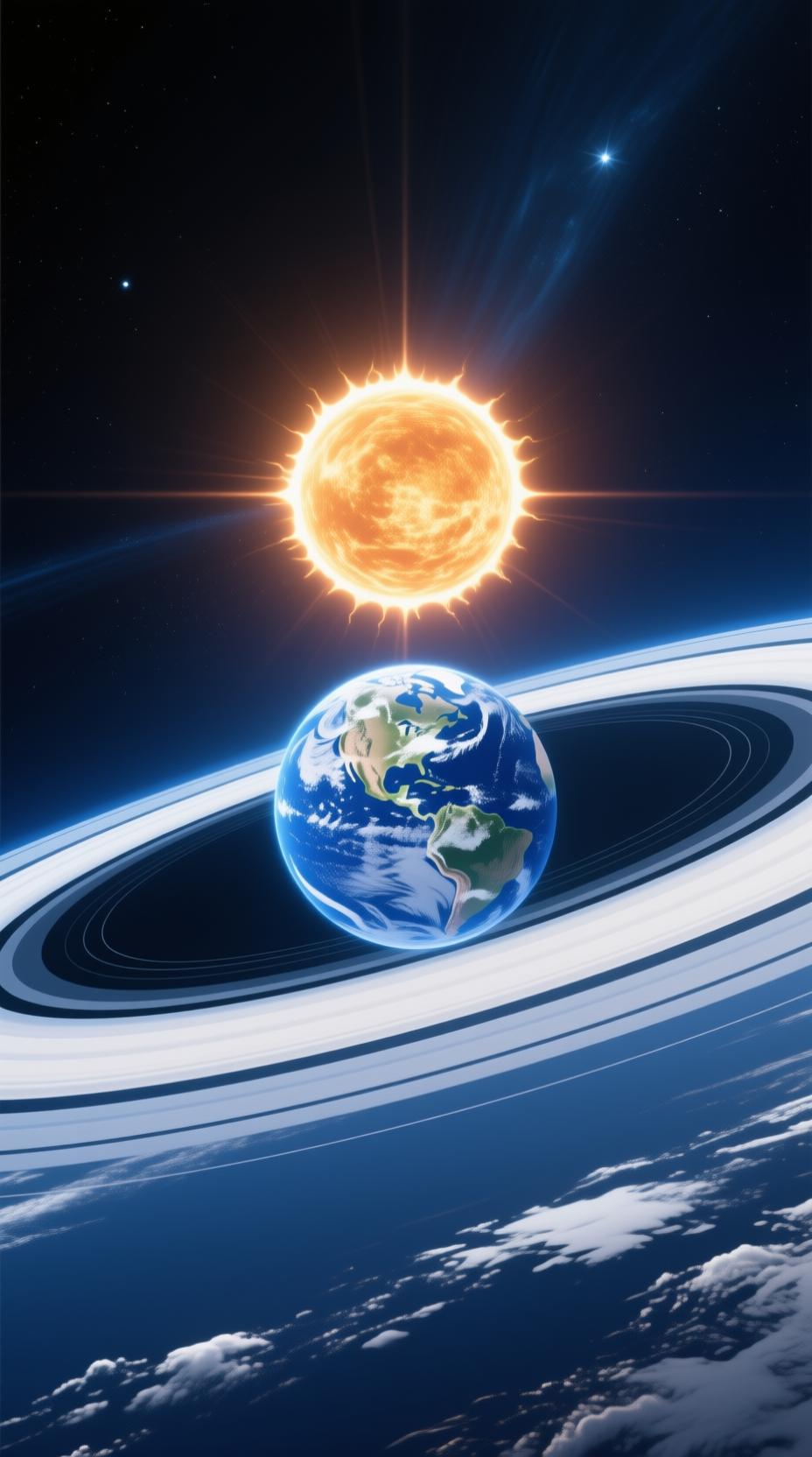earth orbiting sun space illustration solar system planetary motion