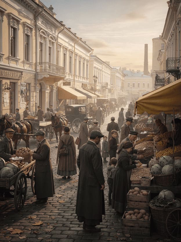 historical Saint Petersburg Russia early 1900s revolutionary era atmosphere