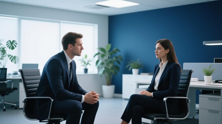job interview process with candidate and interviewer