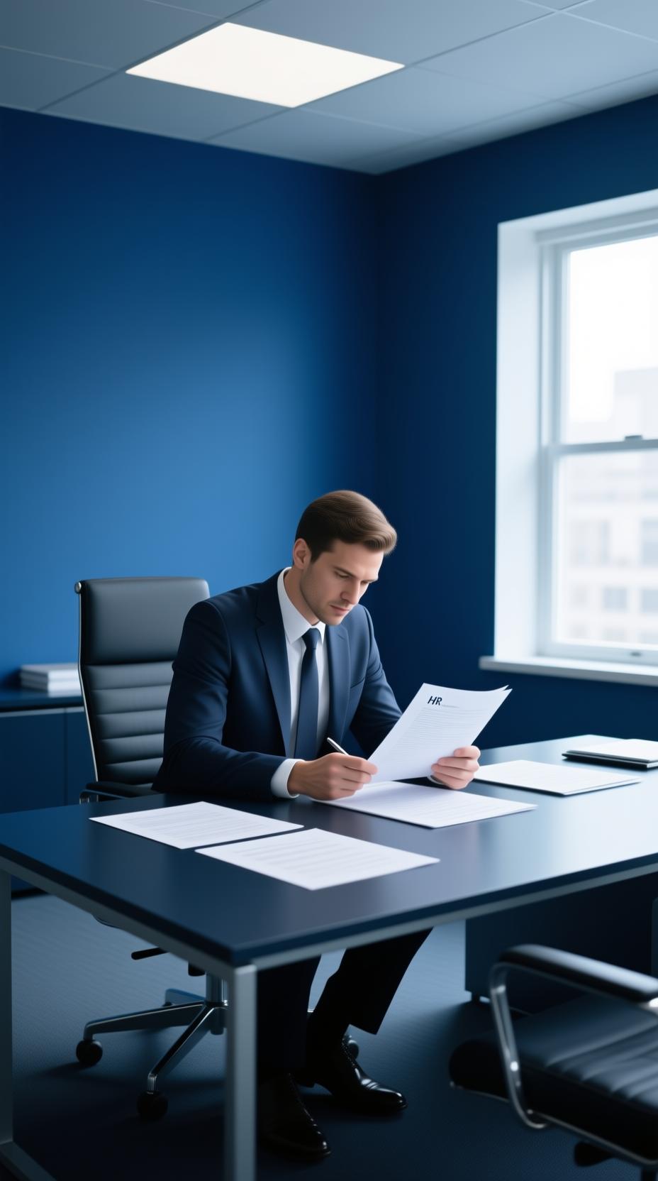 professional HR manager reviewing candidate applications