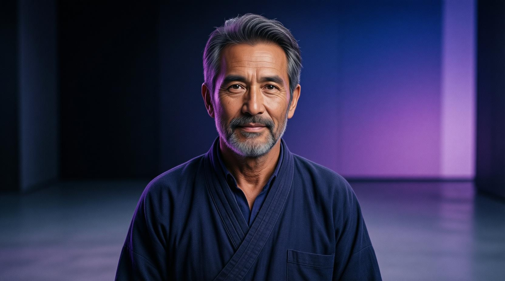 person meditating peacefully in nature under starry night sky, zen and calm