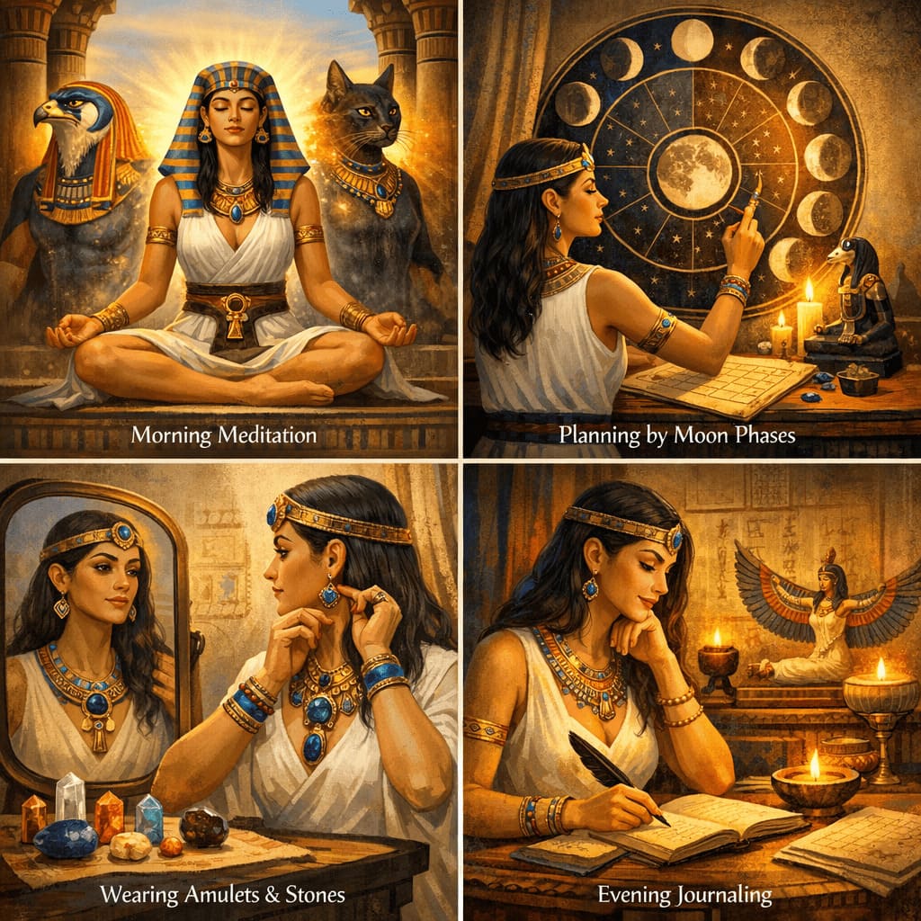 morning meditation with protective deity energy,