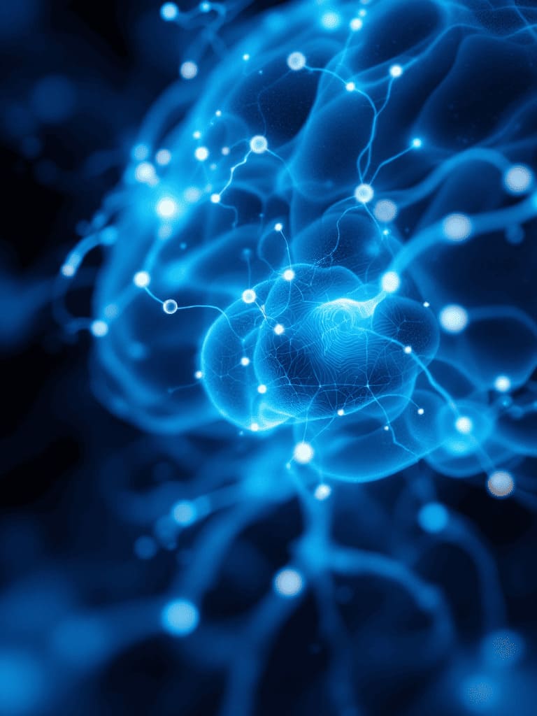 brain nervous system glowing neurons connection