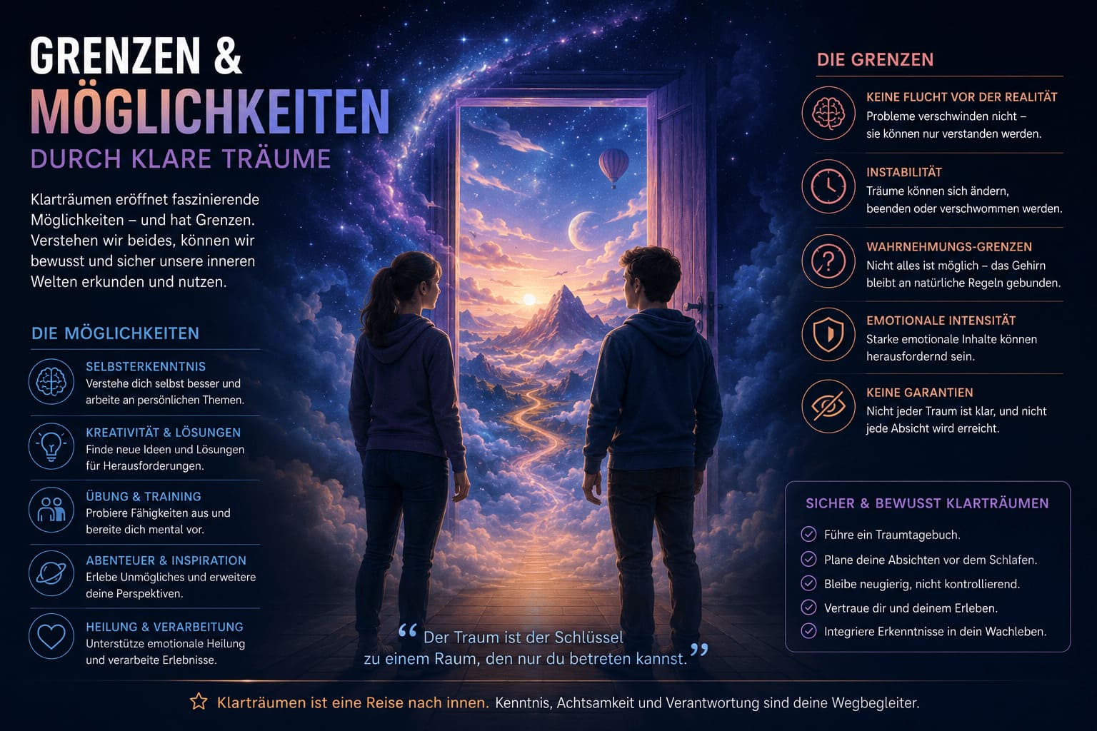 Grenzen und Möglichkeiten durch klare Träume